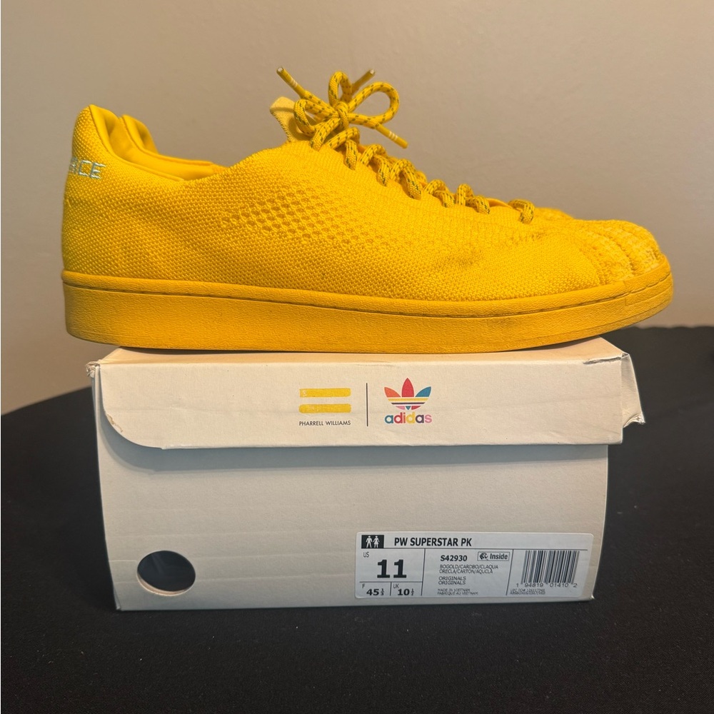 Adidas Pharrell Williams Superstar Primeknit Men’s Size 11 “Bold Gold”
